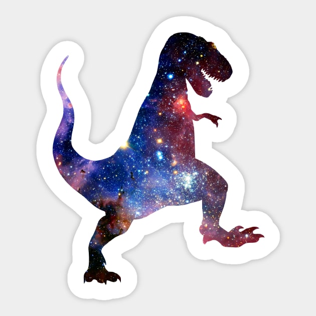 Space Tyrannosaurus Sticker by Shrenk